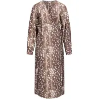 Object Objbetri L/S Wrap Long Dress Aw Fair 25 - Brown - 42
