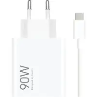 Xiaomi 90W matkalaturi USB-C-kaapelilla - Valkoinen