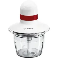 Bosch MMRP1000 -teholeikkuri, 0,8 L, 400 W, punainen, läpinäkyvä, valkoinen