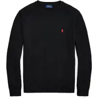 Ralph Lauren Cotton Crewneck Sweater - Black - XL