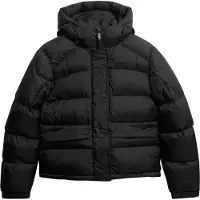 Superdry for woman. W5011976A Puffer jacket black (S), Casual, Sustainable, Recycled nylon