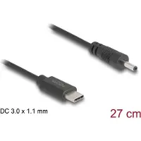 DeLOCK – USB Type-C -virtakaapeli DC 3,0 x 1,1 mm uros 27 cm (85403)