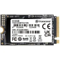 Transcend 512 GB 410S M.2 SSD 2242, PCIE 4X4, 3D TLC, DRAM-LESS (TS512GMTE410S)
