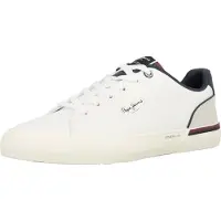 Pepe Jeans for man. PMS300011 Trainers Kenton Campus white (41), Flat, Laces, Casual