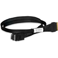 Icy Dock SlimSAS 8i SF-8654 - 2x OCuLink 4i SFF-8611 -kaapeli, 0,5m, musta