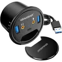 Graugear – GRAUGEAR G-THUB-AU-60, USB 3.2 Gen 1 (3.1 Gen 1) Type-A, USB 3.0, USB 3.2 Gen 1 (3.1 Gen 1) Type-C, Musta, 69 mm, 69 mm, 47 mm