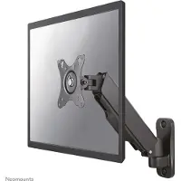 NeoMounts wall mounted gas spring monitor arm (2 pivots vesa 100x100) 1 screen black