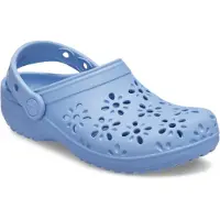 Crocs Classic Floral Cut Out Clog K - Blue - 32/33