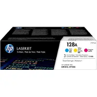 HP 128A Tri-Pack -laservärikasettipakkaus, 3 väriä