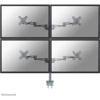 NeoMounts FLAT SCREEN DESK MOUNT (CLAMP) 4 SCREENS SILVER (FPMA-D935D4)