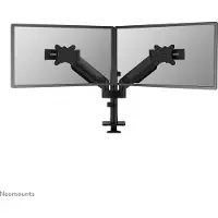 NeoMounts NEXT ONE SL DESK MOUNT, DOUBLE DISPLAY, SLIDING VESA (TOPFIX CLAMP/GROMMET) 2 SCREENS BLACK (DS65S-950BL2)