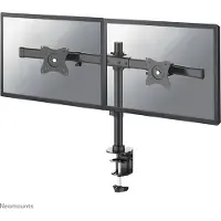 NeoMounts 10-27" x2 Monitor Desk Mount, näyttövarsi pöydälle kahdelle näytölle, musta