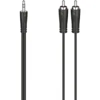 Hama Cable Audio 3.5-2x RCA Black 0.75m