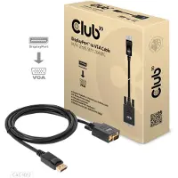 Club 3D Displayport - VGA -näyttökaapeli, 2m, musta
