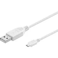 Pro USB 2.0 A/MicroUSB B - White - 0.15m