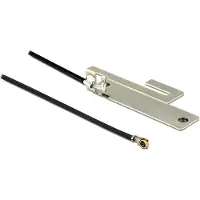 DeLOCK WLAN MHF IV/HSC MXHP32, 3 dBi, 2.4 - 2.5 GHz, 50 Ω, F-tyyppi, Musta, 0,25 m (86183)