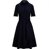 Ralph Lauren Silky Strtch Cotton-Dress - Navy - 36