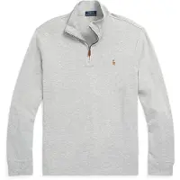 Ralph Lauren Estate-Rib Quarter-Zip Pullover - Grey - XL