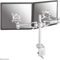 NeoMounts FLAT SCREEN DESK MOUNT (CLAMP) 2 SCREENS SILVER (FPMA-D1030D)