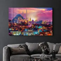 Hobby Hall Reproduktio SPR-1470 – moderni kaupunkimaisema seinätaide, 72 x 46 cm