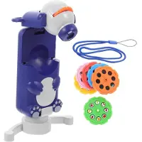 Hobby Hall Kiddyz PR1 lasten 2in1 kompaktiinen taitettava piirustusprojektori pöytäpidike kamera nallen muotoilu sininen