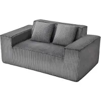 Vevor -sohva, 160 cm, 2-paikkainen sohva olohuoneeseen, moderni pieni samettikangassohva taskujousilla, pehmeät tyynyt, mukava sohva makuuhuoneeseen, toimistoon tai asuntoon, ei vaadi kokoamista, harma