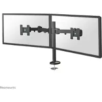 NeoMounts 10-27" x2 Monitor Desk Mount, näyttövarsi pöydälle kahdelle näytölle, musta