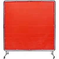 Vevor -hitsausseula kehyksellä, 6" x 6" hitsausverho, liekinkestävä vinyylihitsaussuoja 4 kääntyvällä pyörällä (2 lukittavaa), liikuteltava ja ammattikäyttöön tarkoitettu työpajalle/teollisuudelle, pun