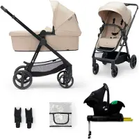 Kinderkraft NEWLY Mink Pro Yhdistelmävaunut 4-in-1, Sand Beige