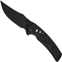 We Knife Skynix WE24087-1, Black Böhler M390, Black Titanium, Marble Carbon Fiber Inlay pocket knife