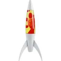 Itotal - Rocket Lava Lamp - White, Yellow, Red