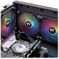 Thermaltake CT140 ARGB Sync set of 2 case fans, 140 mm, PWM, 4-pin, black, ARGB lighting control, 9 LEDs, 1500 rpm (CL-F150-PL14SW-A)