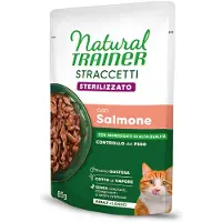NATURAL TRAINER 24x 85g Stracceti Adult Steriloidut suikaleet kastikkeessa lohi märkä kissanruoka