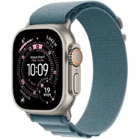 Apple Watch Ultra 3 GPS + Cellular 49mm Natural Titanium Case with Light Blue Alpine Loop - Small