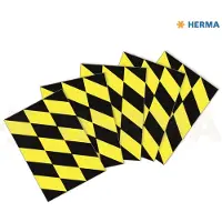 Herma 12920, Musta, Keltainen, Suorakulmio, Irroitettava, Matta, 3 kpl, 5 arkkia