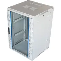 Toten – System Z, 19" wall mounted cabinet, 18U, 600x600, glass front door, 60kg load, white (ZS66186000)