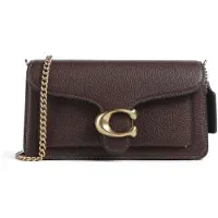 Coach Polished Pebbled Leather Tabby Chain Crossbody 19 - Brown - ONE SIZE