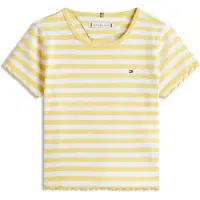 Tommy Hilfiger Paita 'ESSENTIAL' sitruuna / valkoinen
