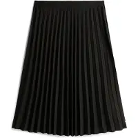 Tommy Hilfiger Fluid Pleated Pull On Midi Skirt - Black - 36