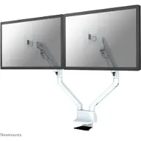 NeoMounts FLAT SCREEN DESK MOUNT (CLAMP/GROMMET) 2 SCREENS WHITE (FPMA-D750DWHITE)