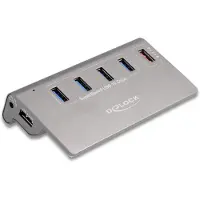 DeLOCK 64182, USB 3.2 Gen 2 (3.1 Gen 2) Type-A, USB 3.2 Gen 2 (3.1 Gen 2) Type-A, 10 Mbit/s, Harmaa, Metalli, Kiina