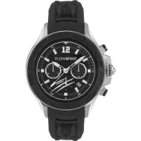 Plein sport Analoginen kello 'Warrior Tech' musta / hopea