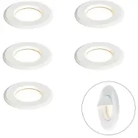 QAZQA 5 modernin valkoisen maavalaisimen sarja sis. LED IP67 - Linsey