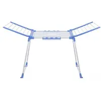 Mtp Products Kokoontaitettava vaatteiden kuivausteline - 168x62x93cm - Sininen