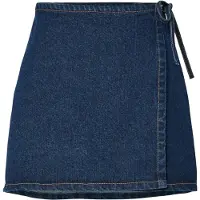 Pieces Flora Wrap Denim Korkeavyötäröinen Lyhyt Hame