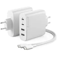 Alogic Rapid Power 4-Port 100W GaN verkkovirtalaturi +2m USB-C kaapeli