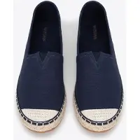 WITTCHEN Men's Espadrilles with Braided Toe, Navy Blue, Textile Material