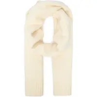 Coach Embossed Knit Muffler - White - ONE SIZE