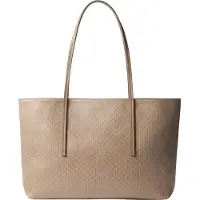Calvin Klein Emblem Aop Tote W/ Pouch - Beige - ONE SIZE