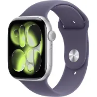Apple Watch Series 11 GPS 46 mm Hopea-alumiinikuori MEWC4 M/L Tähtivalkea urheiluranneke